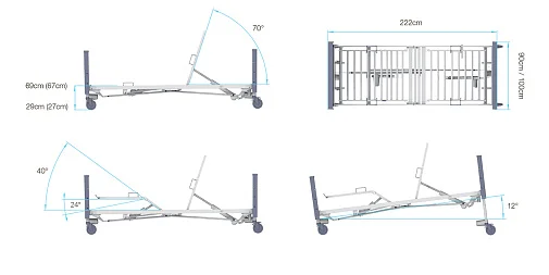 Медицинская складная кровать Modux-4